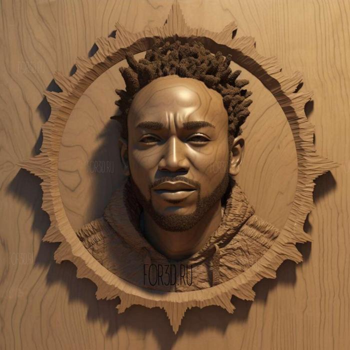 Kendrick Lamar 2 stl model for CNC